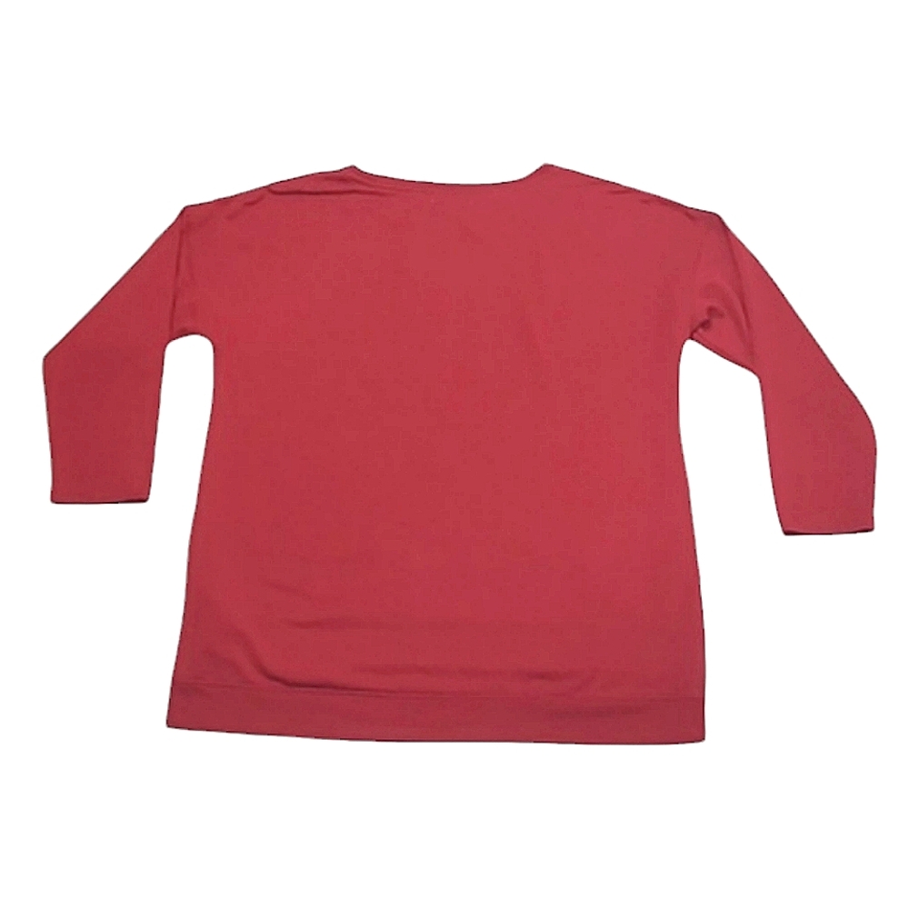Rae Dunn Holiday Sweatshirt Pullover Christmas Top Ribbed Hem Peace Love Hope - Picture 3 of 17